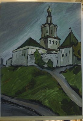 Акварель на бумаге "Суздаль". Заслуженный художник Российской Федерации Серов В.А.