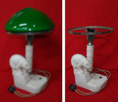 Винтажная настольная лампа Белый медведь. СССР, 1959 год