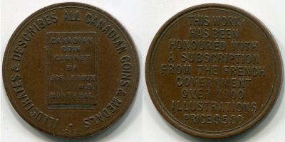 Памятный жетон в честь канадского нумизмата Жозефа Леру