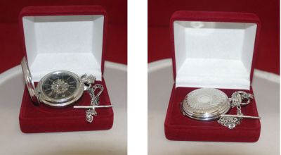 Серебряные карманные часы фирма "Platinor". Россия, 21 век