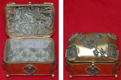 Антиквариат бронза шкатулка. Франция, конец 19 века