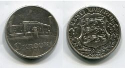 Монета серебро 2 кроны 1930 Эстония Замок Тоомпеа в Таллине