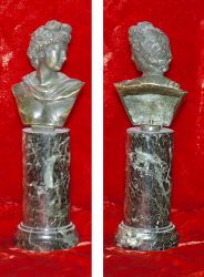 Антиквариат бронза статуэтка "Полководец Александр Македонский".Европа,конец 19 века