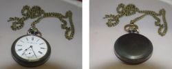 Часы карманные фирма "Генри Мозер и Ко". Швейцария, сталь, конец 19 века