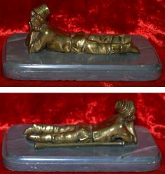 Антиквариат пресс-папье "Пастушок".Россия, скульптор Е.А. Лансере, конец 19 века