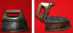 Угольный антикварный бронзовый утюг.Европа,конец 19 века