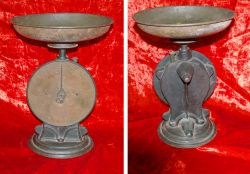 Антиквариат бытовые весы с чашей фирма "Salter".Англия,конец 19 века